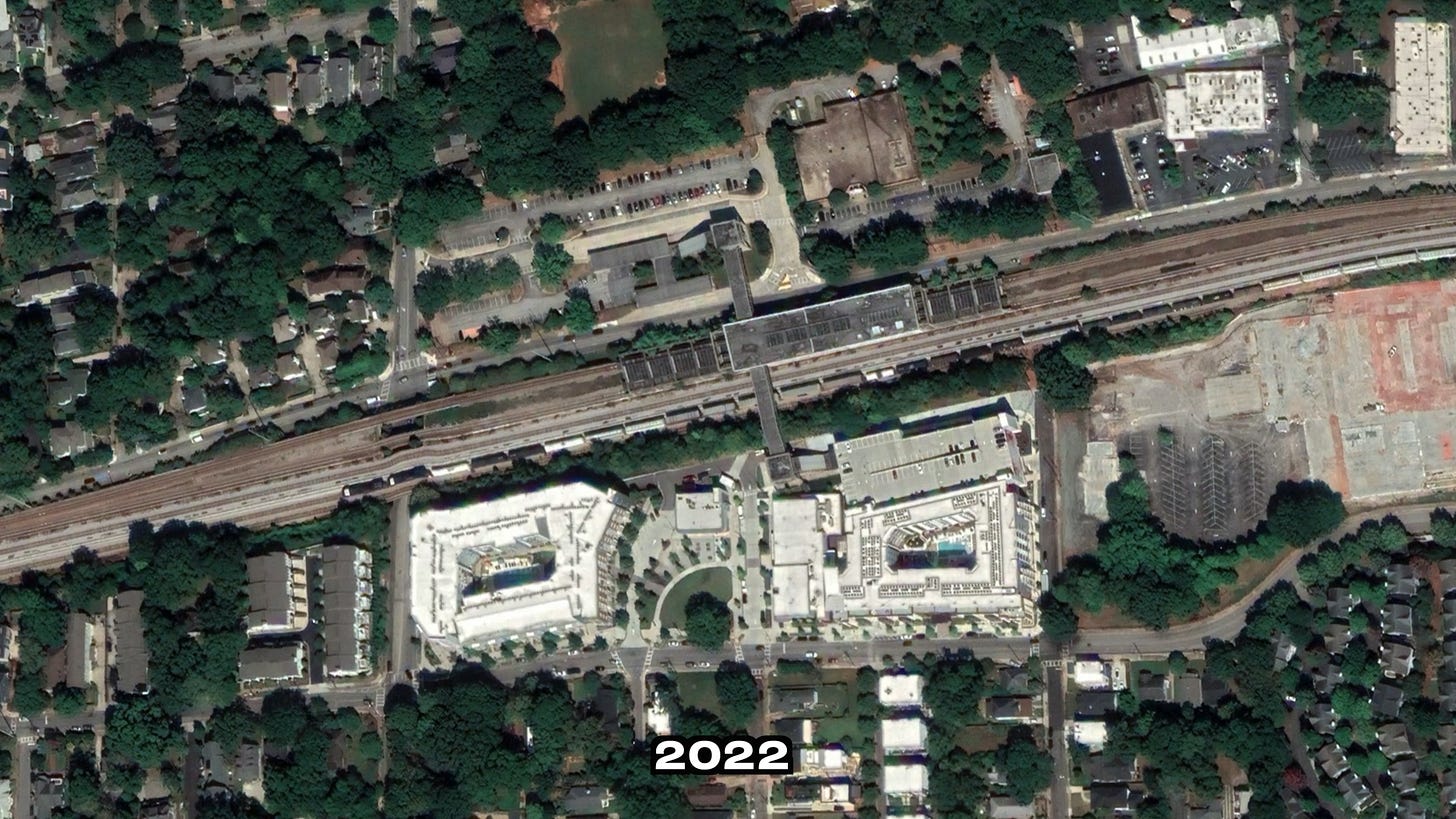 Image: Edgewood TOD with Spoke Apartments, Quill Apartments, via Google Earth