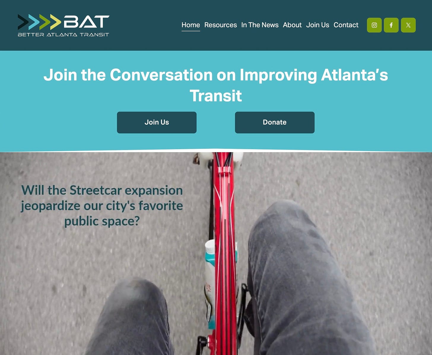 Image: [Better Atlanta Transit](https://betteratlantatransit.org/)  homepage, 2023